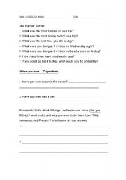 English Worksheet: Present Perfect worksheet