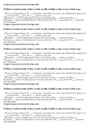 English Worksheet: A postcard