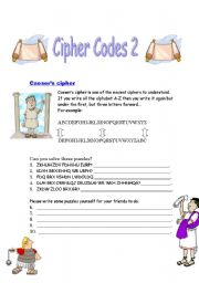 English Worksheet: Cipher Codes 2