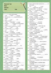 English Worksheet: Placement Test