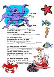 English Worksheet: Octopus Garden