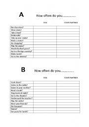 English Worksheet: Frequency adverbs