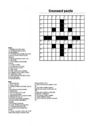 English Worksheet: Crossword Puzzle