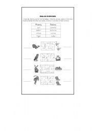 English worksheet: Animals