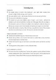 English worksheet: Listening activity