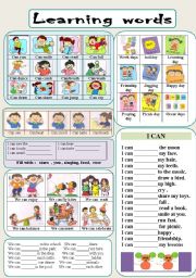 English Worksheet: LEARNING WORDS : with ability