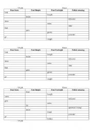 irregular verbs - test