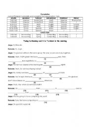 English worksheet: Routines