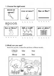 English Worksheet: Choose the right word