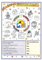 English Worksheet: Seasons