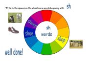 English Worksheet: Sh  Wheel