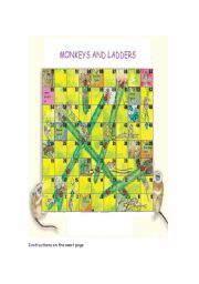 English Worksheet:  Monkeys and ladders
