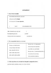 English Worksheet: comparison