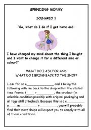English Worksheet: Literacy in the Community - Going Shopping