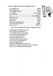 English Worksheet: Exercise