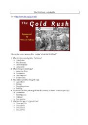 English Worksheet: The gold rush