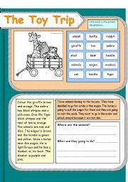 English Worksheet: The Toy Trip