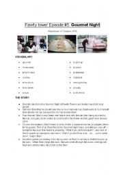 English Worksheet: Fawlty Towers Episode 5: The gourmet night