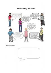 English Worksheet: Introducing yourself