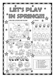 LETS PLAY IN SPRING!!! FOR LITTLE KIDS!! FULLY EDITABLE!