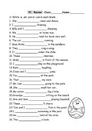 English Worksheet: Present tense