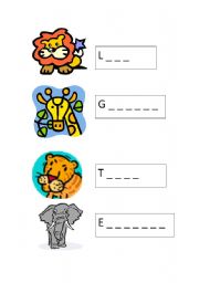 English worksheet: animals in the zoo