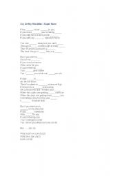 English worksheet: song lyrics