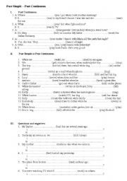 English Worksheet: Past Simple vs. Past Continuous