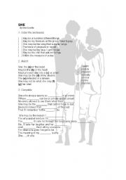 English Worksheet: She - Elvis Costello