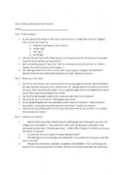 English worksheet: Greys Anatomy Ferry Crash Study Guide