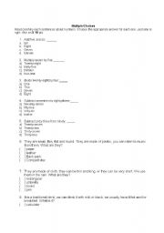 English worksheet: DIAGNOSTIC