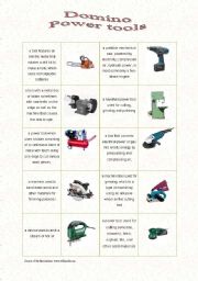 English Worksheet: Power tools domino