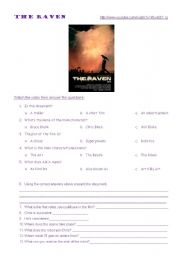 English Worksheet: The Raven