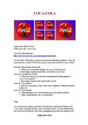 English Worksheet: Coca Cola