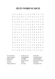 English worksheet: IELTS word search