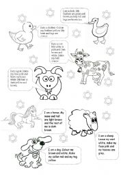 English Worksheet: Read and Colour