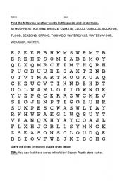 English Worksheet: WEATHER AND CLIMATE