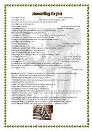 English worksheet: Orianthi according to you