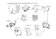 English Worksheet: Brown Bear Colouring Page