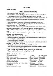 English Worksheet: READING