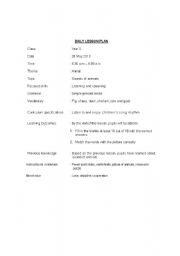 English Worksheet: english lesson plan