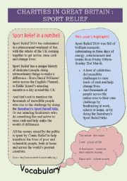 English Worksheet: Charities in Great britain : Sport Relief