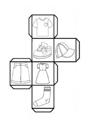 English Worksheet: dice clothes