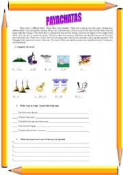 English worksheet: Chilean Myths: The Payachatas