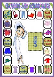 English Worksheet: Clothes and Acessories game-1st part