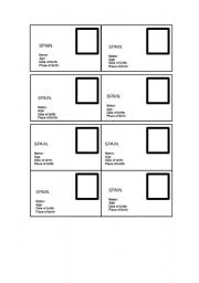 English worksheet: IDENTITY CARDS.