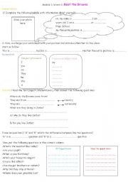 English Worksheet: meet the browns