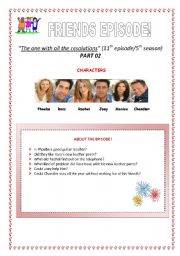 English Worksheet: PART 02 - Video Session - Friends Episode: 