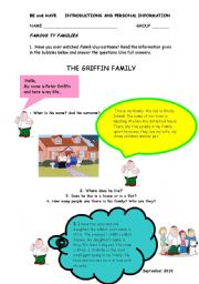 English worksheet: FAMOUS FAMILIES