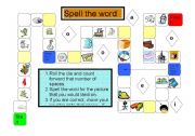 English Worksheet: Spell the word